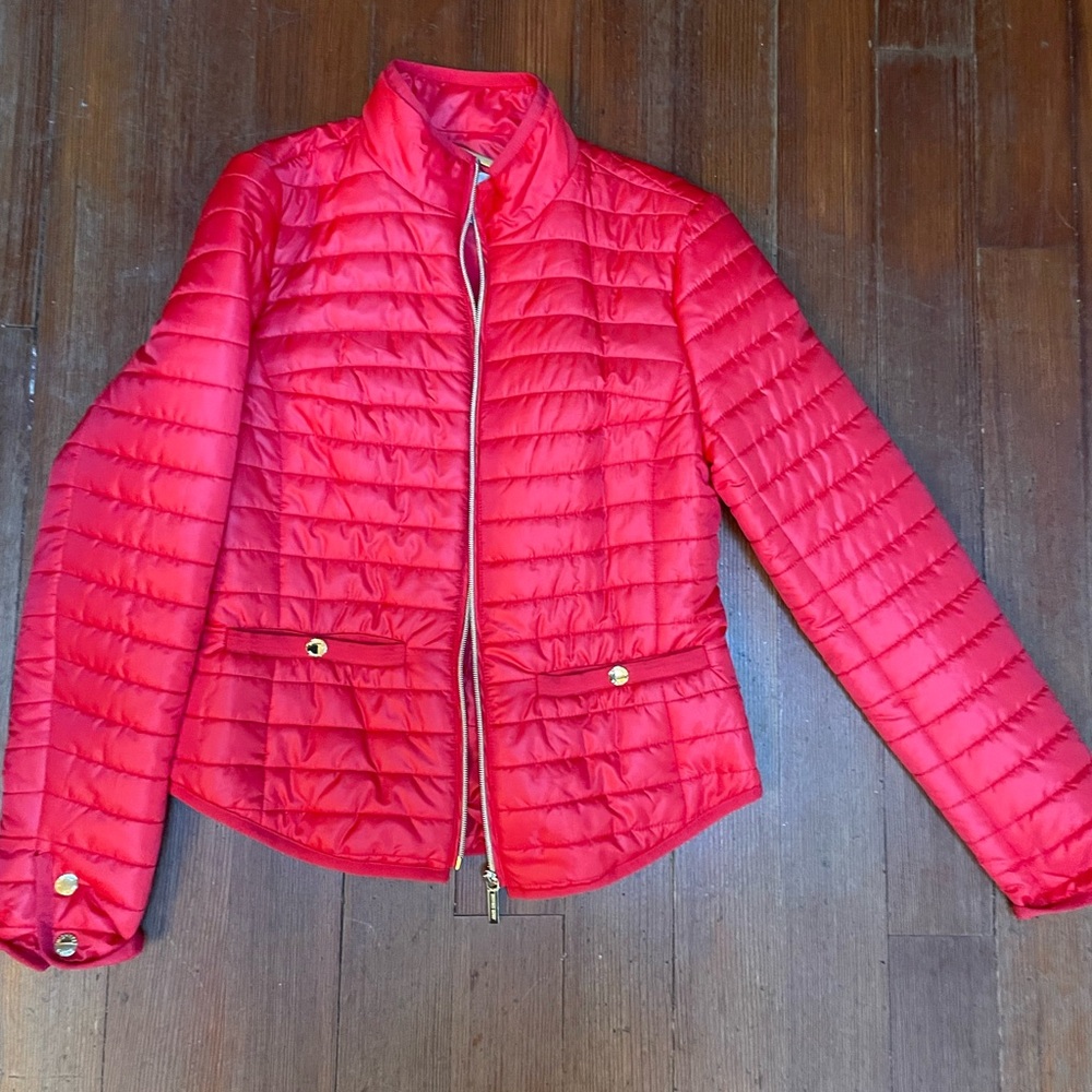 Michael Kors Vibrant Red Puffer Jacket